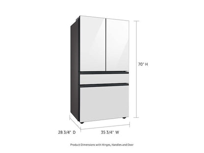 Samsung RF23BB820012AA Bespoke 4-Door French Door Refrigerator (23 cu. ft.) with AutoFill Water Pitcher in White Glass