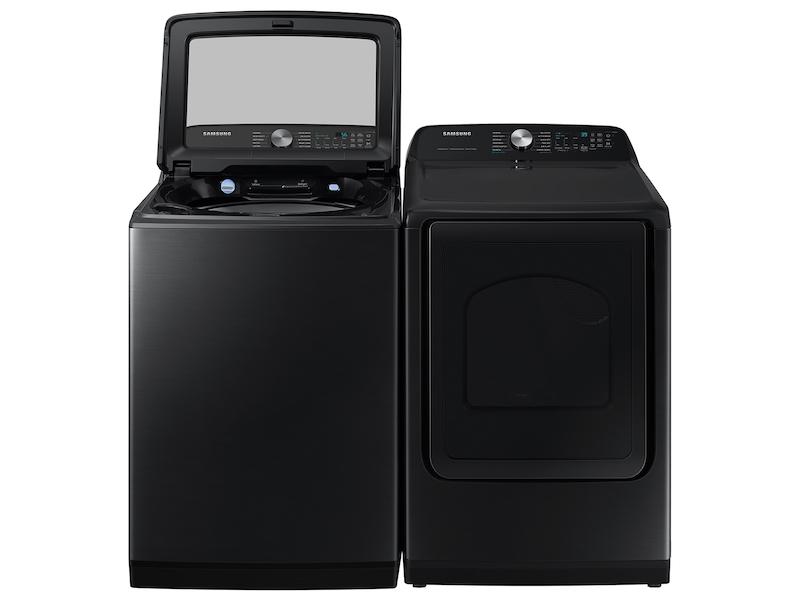 Samsung 7.4 cu. ft. Smart Electric Dryer with Steam Sanitize  in Brushed Black