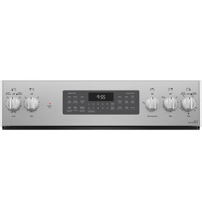PB965YPFS GE Profile™ 30" Smart Free-Standing Electric Double Oven Convection Range with No Preheat Air Fry