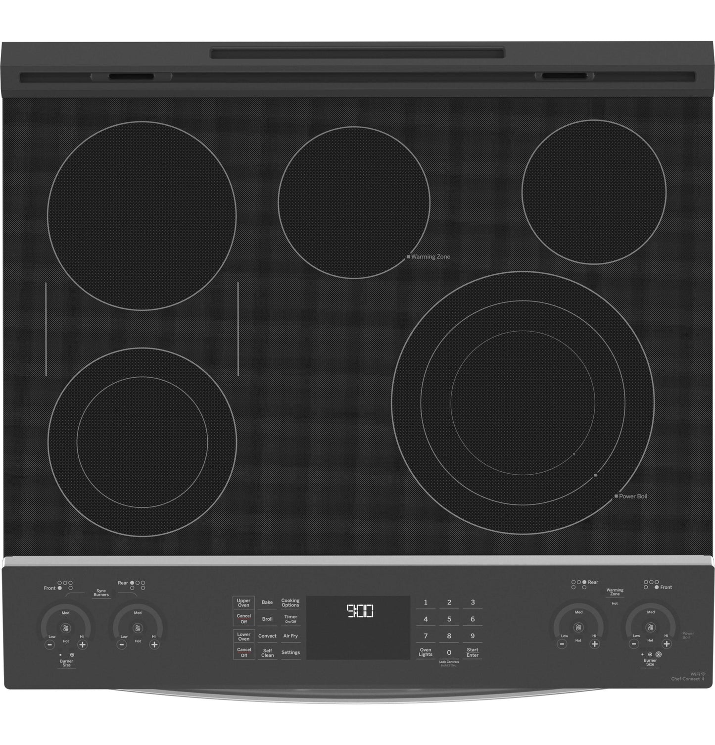 PS960YPFS GE Profile™ 30" Smart Slide-In Electric Double Oven Convection Fingerprint Resistant Range