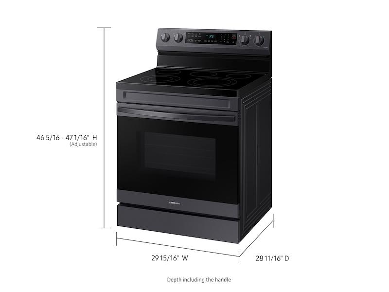 6.3 cu. ft. Smart Freestanding Electric Range with No-Preheat Air Fry & Convection in Black Stainless Steel