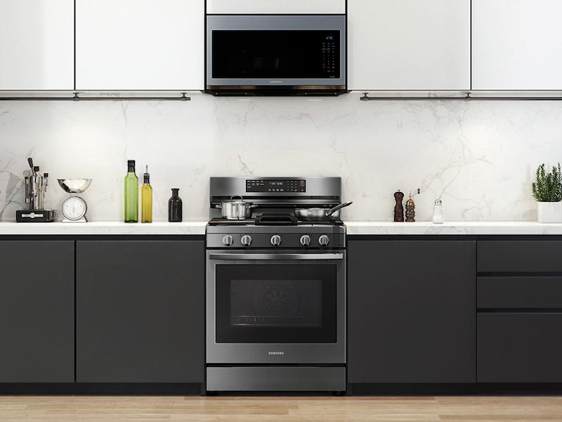 Samsung NX60A6711SG 6.0 cu. ft. Smart Freestanding Gas Range with No-Preheat Air Fry and Convection+ in Black Stainless Steel