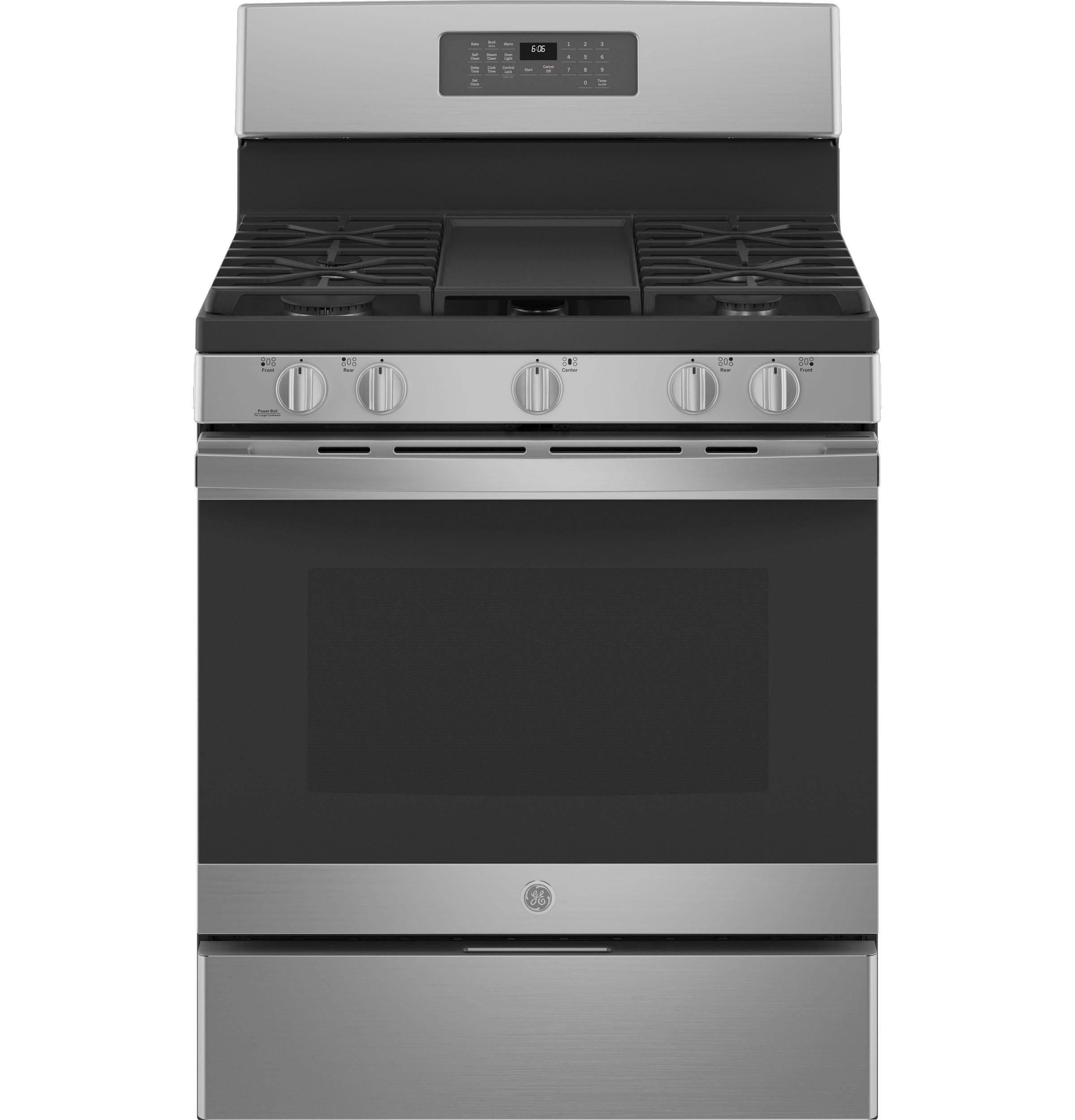 GE® 30" Free-Standing Gas Fingerprint Resistant Range