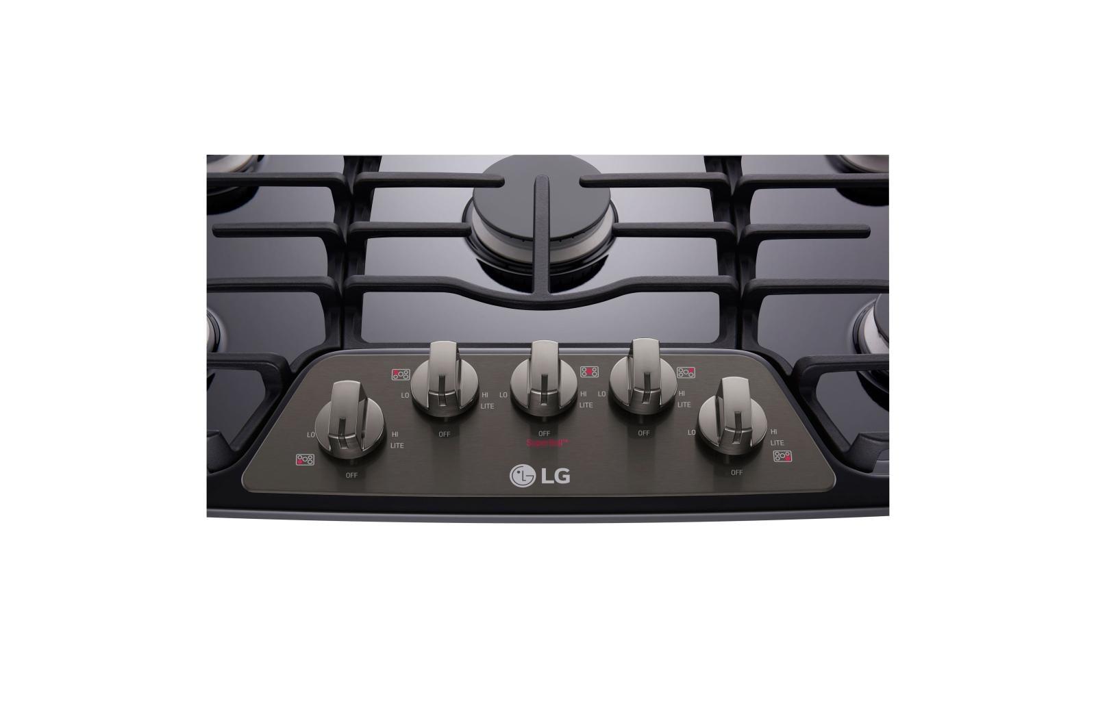 Lg LCG3611BD 36'' Gas Cooktop with SuperBoil™