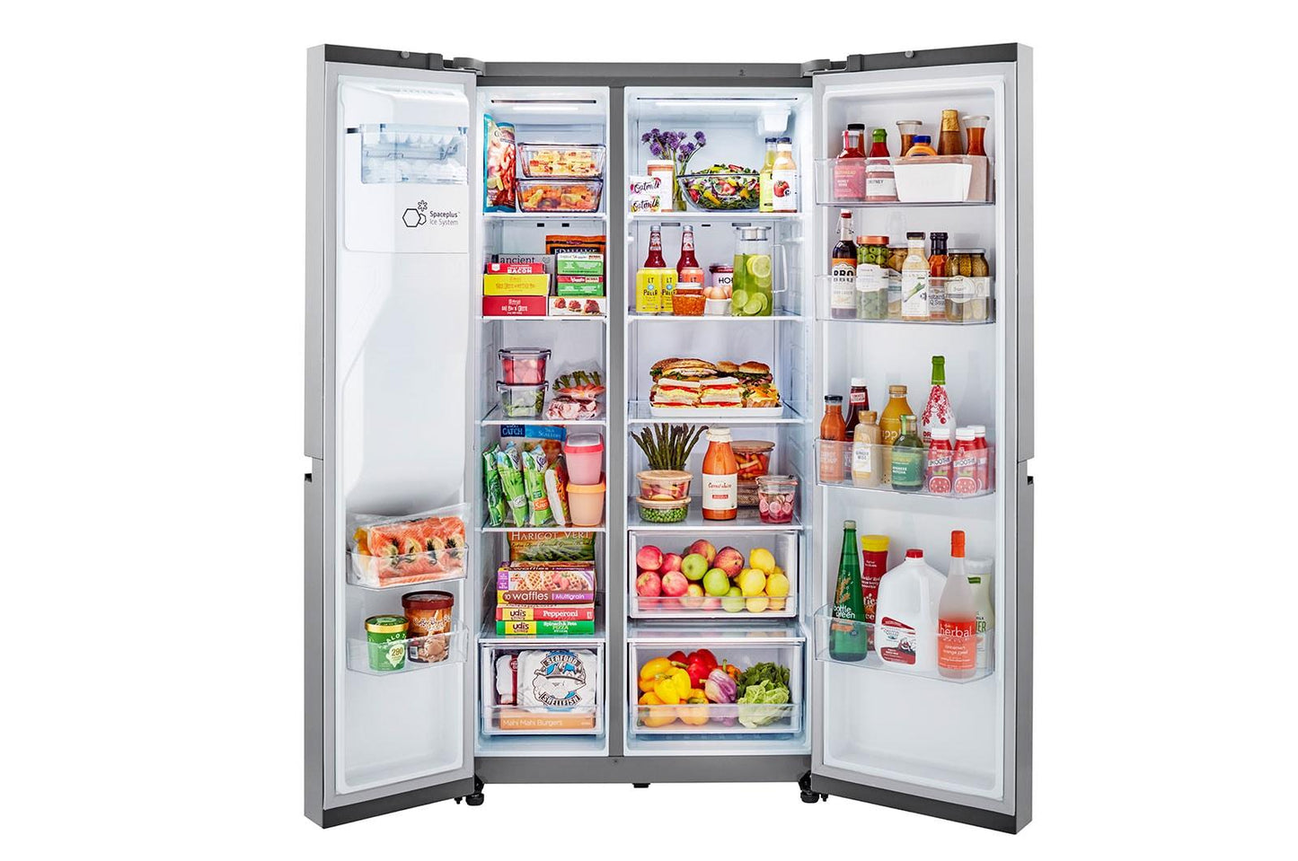 Lg LRSXC2306V 23 cu. ft. Side-by-Side Counter-Depth Refrigerator with Smooth Touch Dispenser