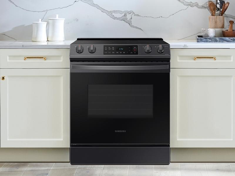 6.3 cu. ft. Smart Slide-in Electric Range in Black Stainless Steel