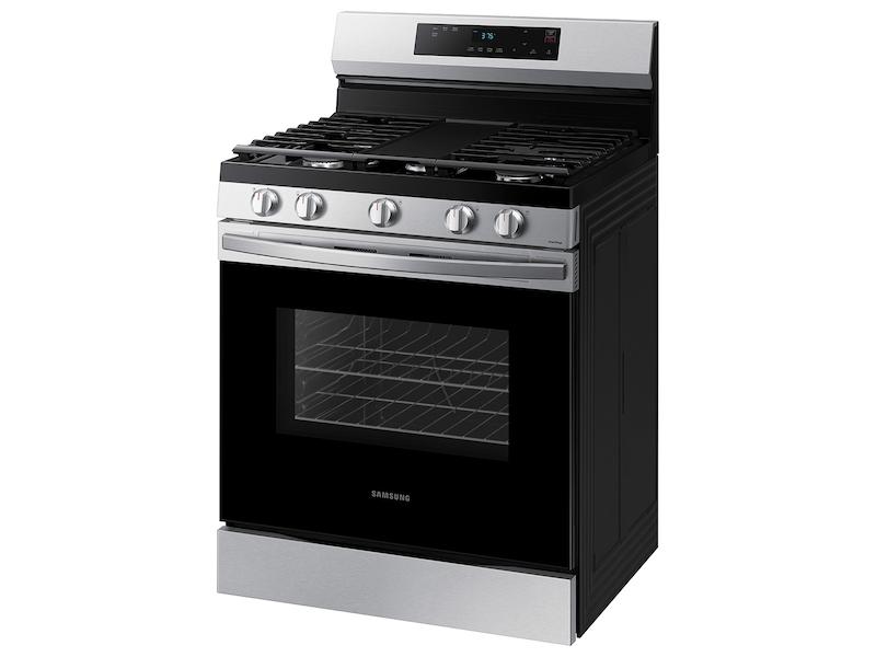 Samsung 6.0 cu. ft. Smart Freestanding Gas Range with Integrated Griddle in Stainless Steel