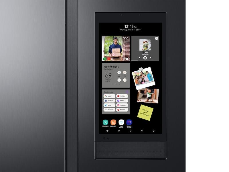 Samsung RS28A5F61SG 27.3 cu. ft. Smart Side-by-Side Refrigerator with Family Hub™ in Black Stainless Steel