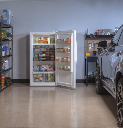 FUF17DLRWW GE® ENERGY STAR® 17.3 Cu. Ft. Frost-Free Garage Ready Upright Freezer