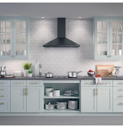 JVW5361FJDS GE® 36" Wall-Mount Pyramid Chimney Hood