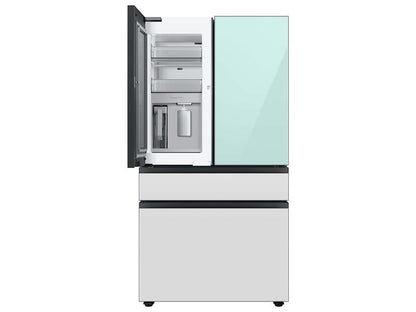 Samsung RF23BB86004MAA Bespoke 4-Door French Door Refrigerator (23 cu. ft.) with Beverage Center™ in Morning Blue Glass Top Panels and White Glass Middle and Bottom Panels