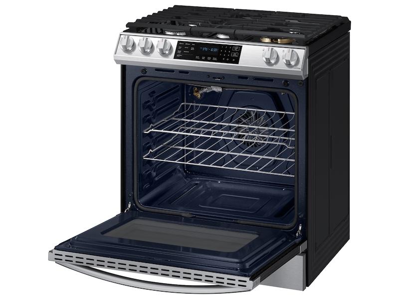 Samsung 6.0 cu. ft. Smart Slide-in Gas Range with Air Fry in Stainless Steel