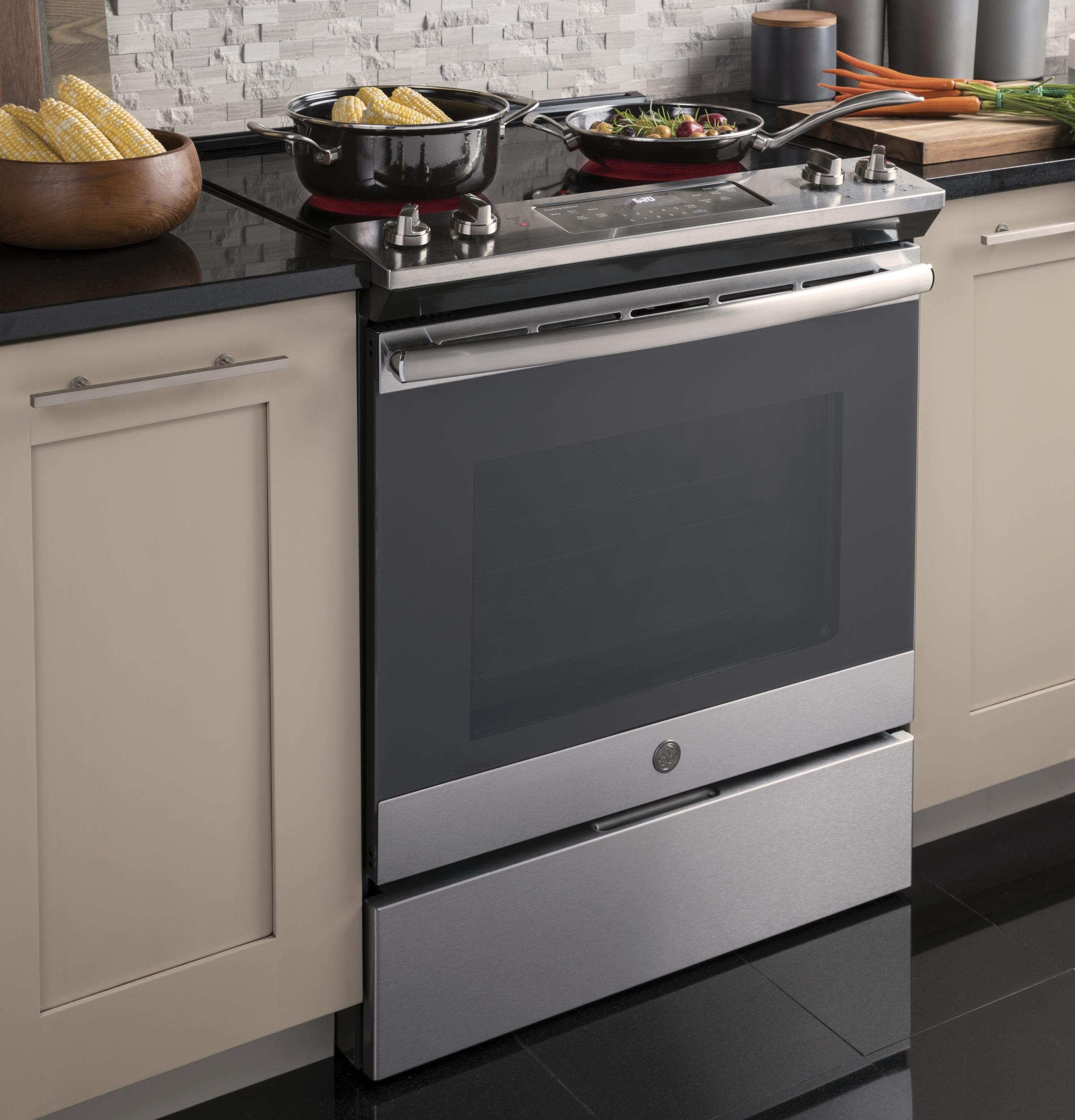 GE® 30" Slide-In Electric Range