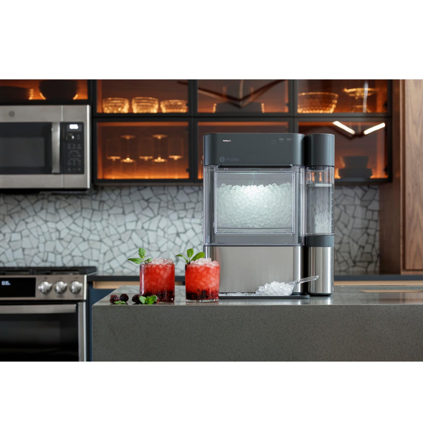 PGS960YPFS GE Profile™ 30" Smart Slide-In Front-Control Gas Double Oven Convection Fingerprint Resistant Range