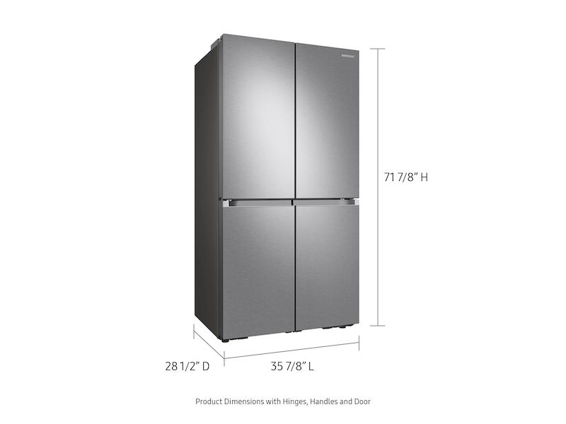 23 cu. ft. Smart Counter Depth 4-Door Flex™ refrigerator with AutoFill Water Pitcher and Dual Ice Maker in Stainless Steel