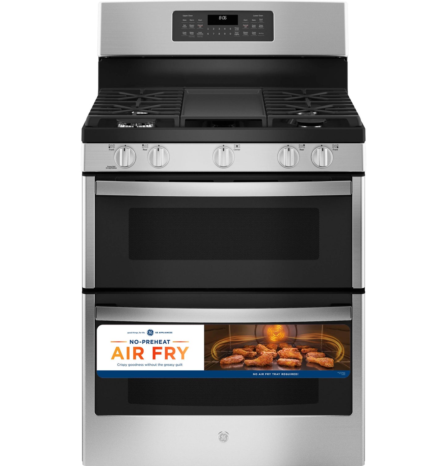 JGBS86SPSS GE 30" Free-Standing Gas Double Oven Convection Range
