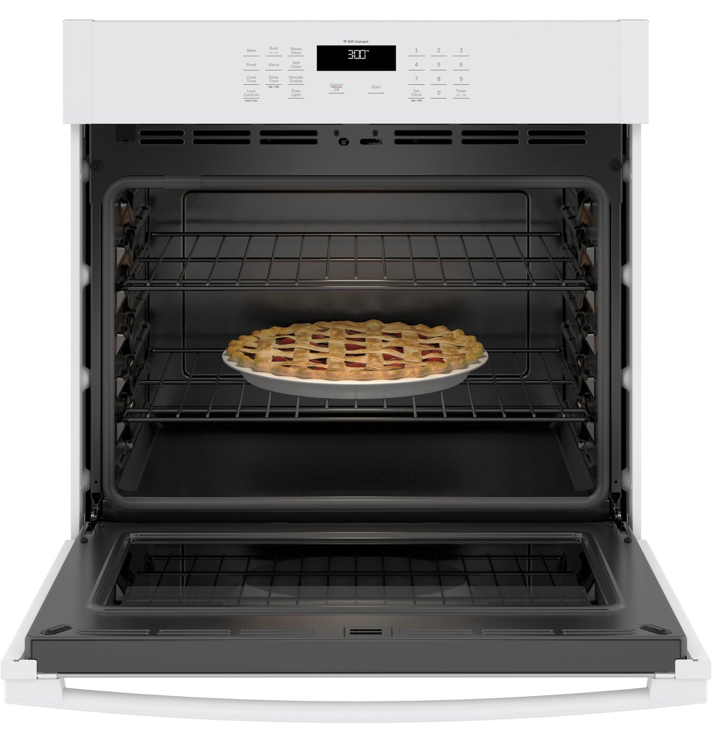 JTS3000DNWW GE® 30" Smart Built-In Self-Clean Single Wall Oven with Never-Scrub Racks