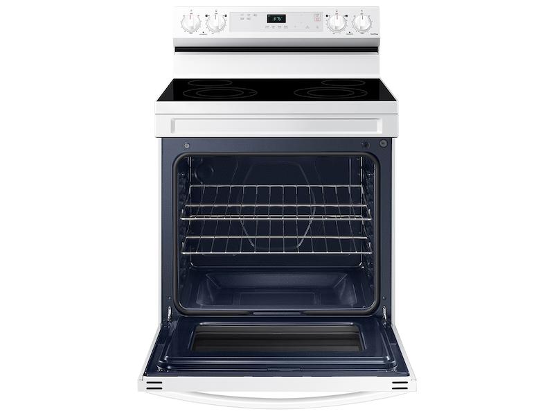 6.3 cu. ft. Smart Freestanding Electric Range with Steam Clean in White