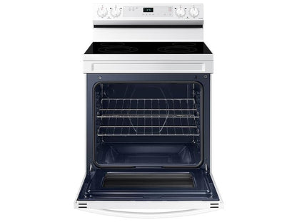 6.3 cu. ft. Smart Freestanding Electric Range with Steam Clean in White