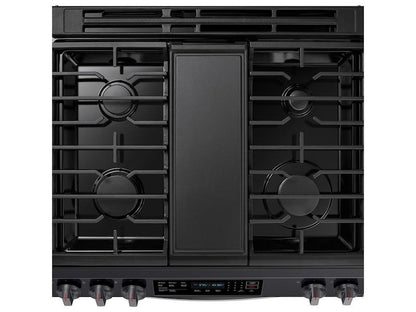 6.0 cu. ft. Smart Slide-in Gas Range with Convection in Black Stainless Steel