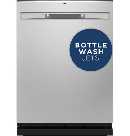 GE® Fingerprint Resistant Top Control with Stainless Steel Interior Dishwasher with Sanitize Cycle & Dry Boost