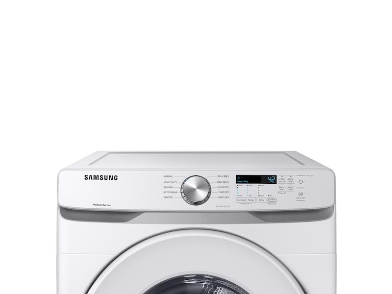 Samsung 7.5 cu. ft. Electric Long Vent Dryer with Sensor Dry in White