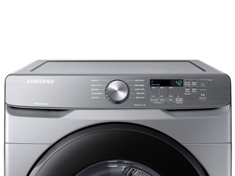 7.5 cu. ft. Front Load Gas Dryer with Sensor Dry in Platinum