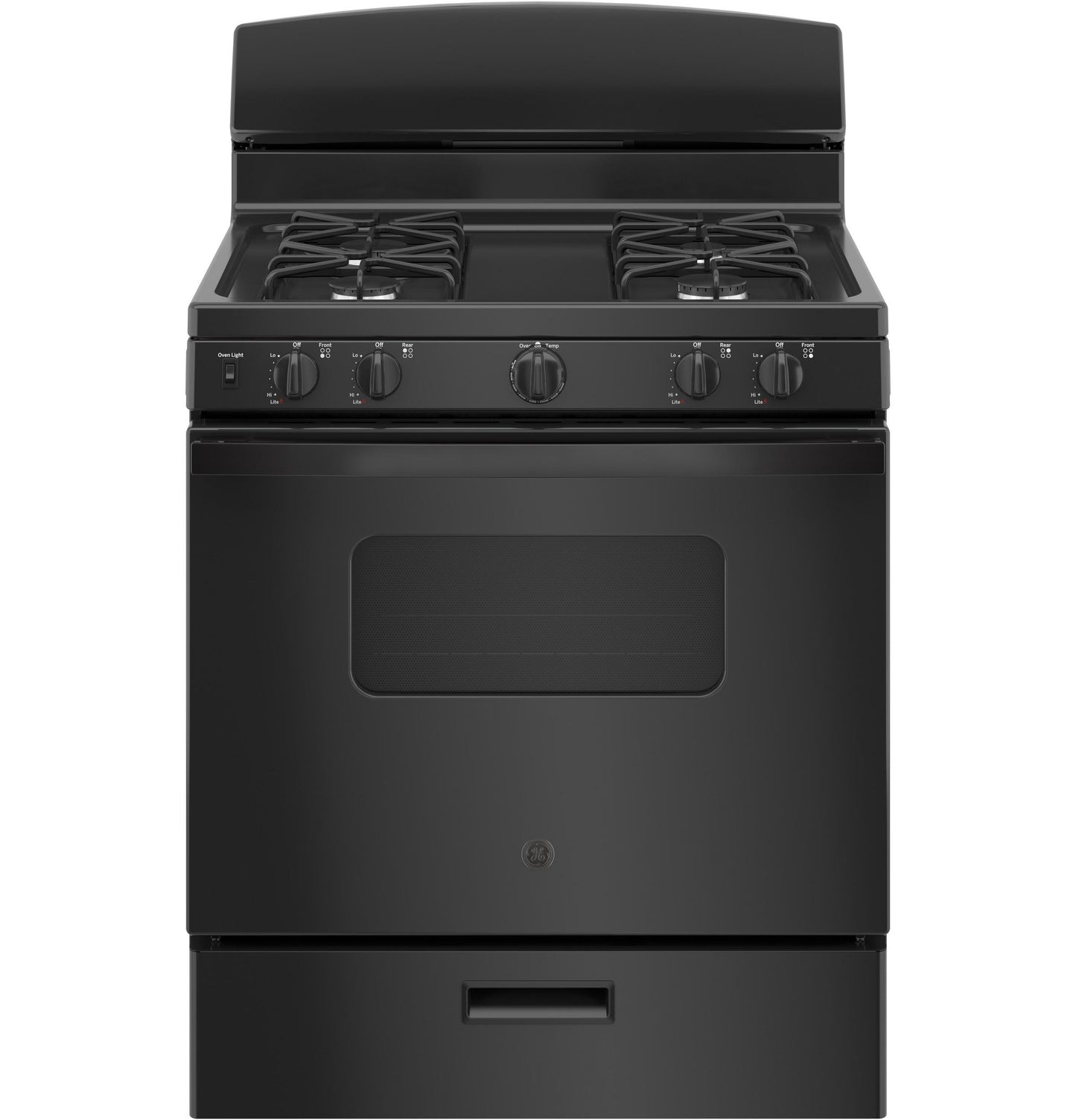 JGBS10DEMBB GE® 30" Free-Standing Front Control Gas Range
