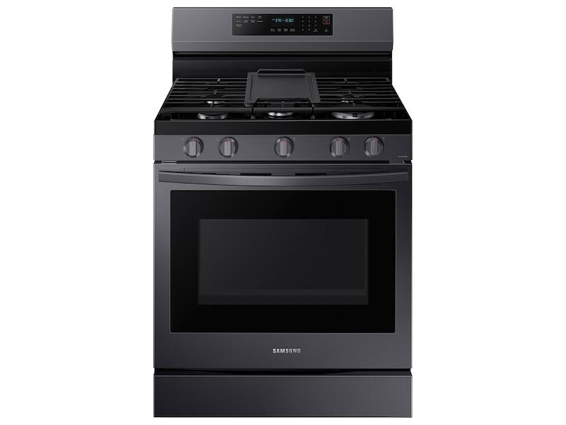 Samsung NX60A6711SG 6.0 cu. ft. Smart Freestanding Gas Range with No-Preheat Air Fry and Convection+ in Black Stainless Steel
