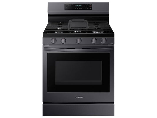 Samsung NX60A6711SG 6.0 cu. ft. Smart Freestanding Gas Range with No-Preheat Air Fry and Convection+ in Black Stainless Steel
