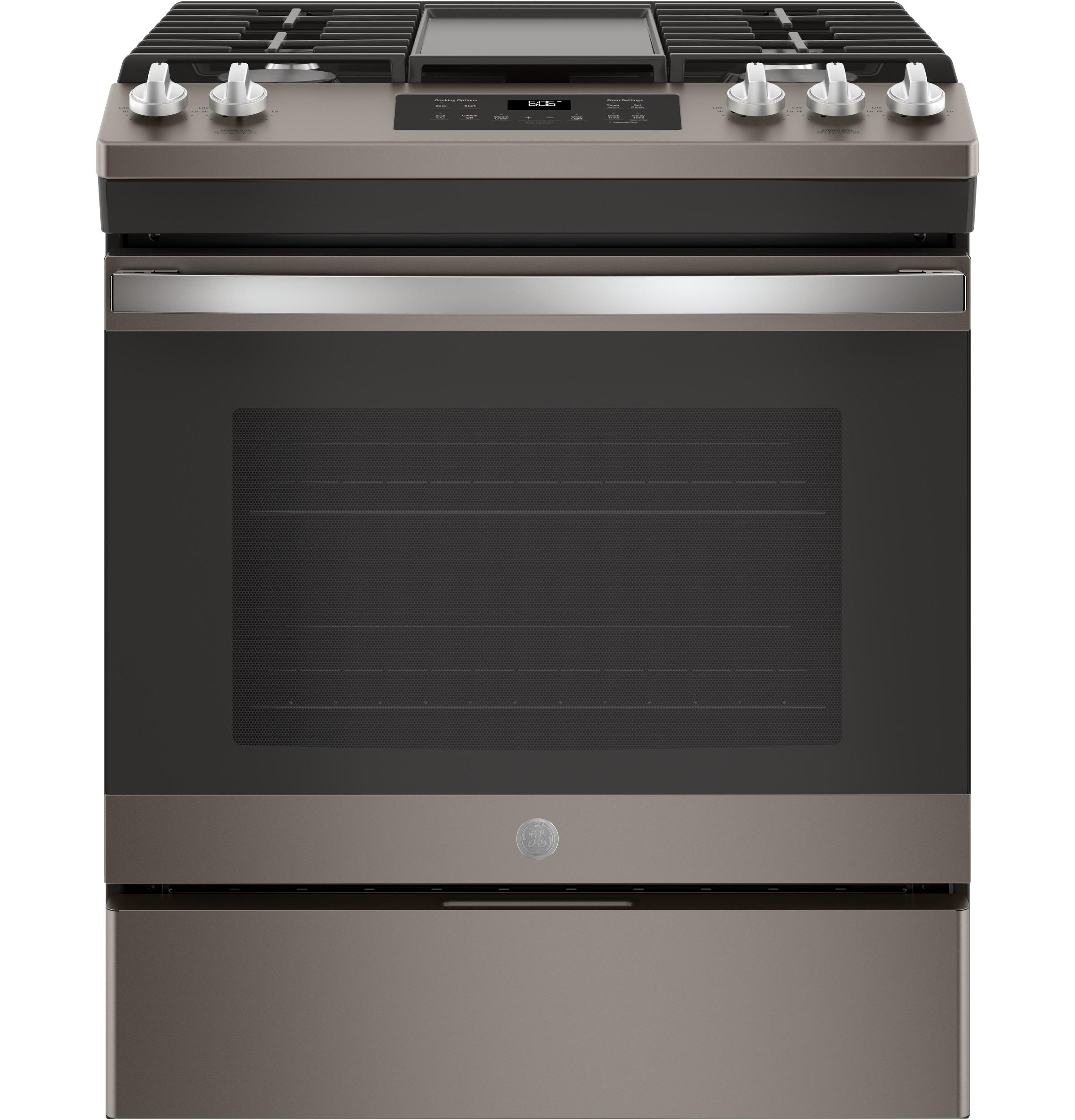 GE® 30" Slide-In Front Control Gas Range