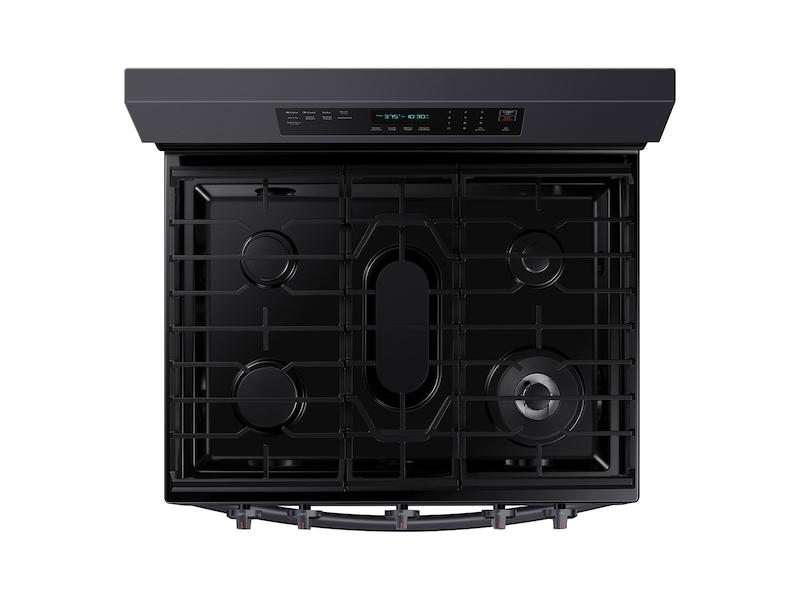 Samsung NX60A6711SG 6.0 cu. ft. Smart Freestanding Gas Range with No-Preheat Air Fry and Convection+ in Black Stainless Steel