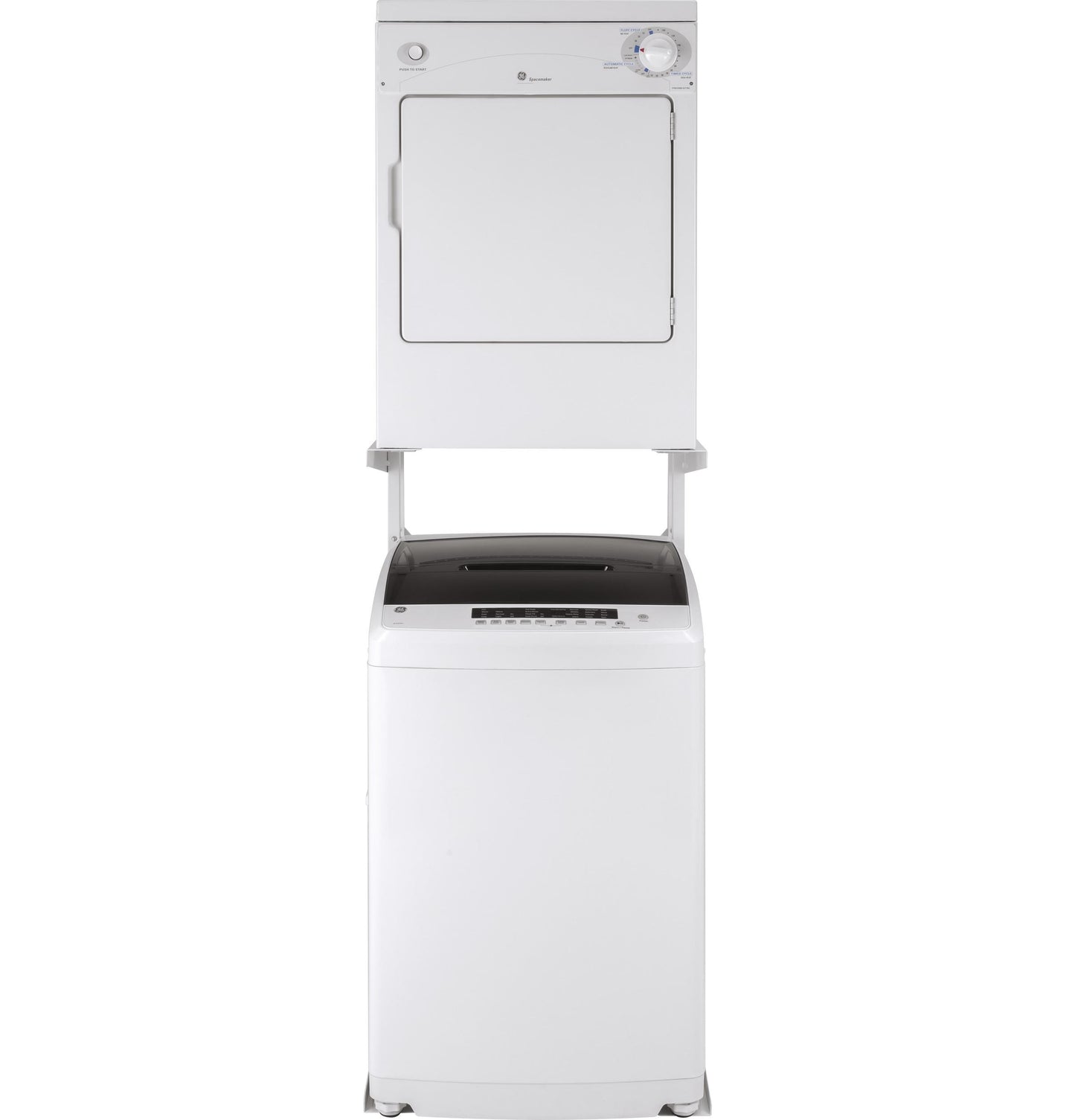 GNW128SSMWW GE® Space-Saving 2.8 cu. ft. Capacity Stationary Washer with Stainless Steel Basket