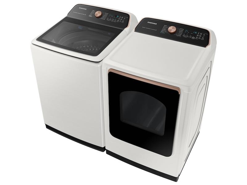 Samsung 7.4 cu. ft. Smart Electric Dryer with Steam Sanitize  in Ivory