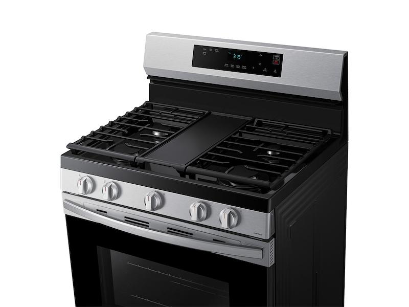 Samsung 6.0 cu. ft. Smart Freestanding Gas Range with Integrated Griddle in Stainless Steel