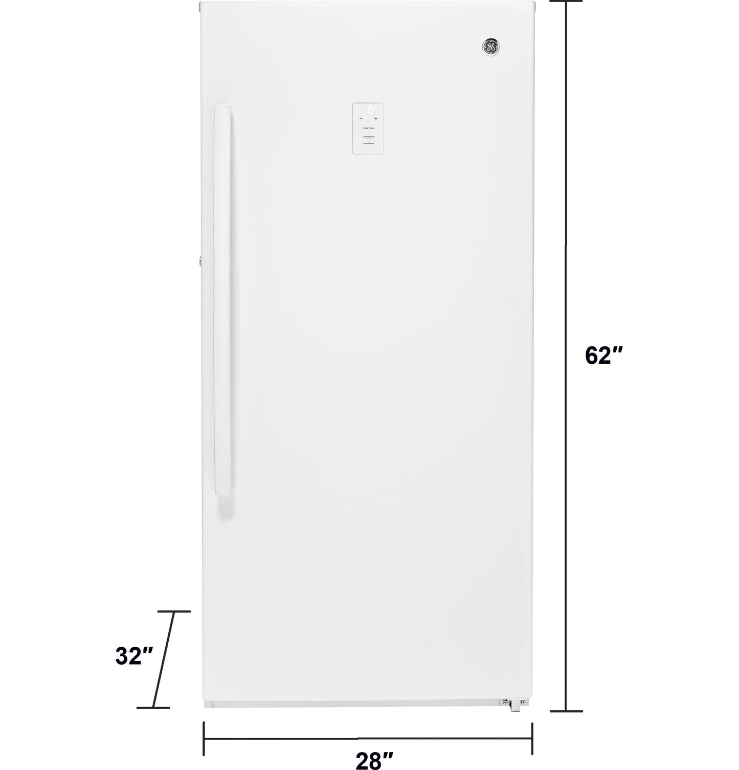 FUF14SMRWW GE® 14.1 Cu. Ft. Frost-Free Garage Ready Upright Freezer