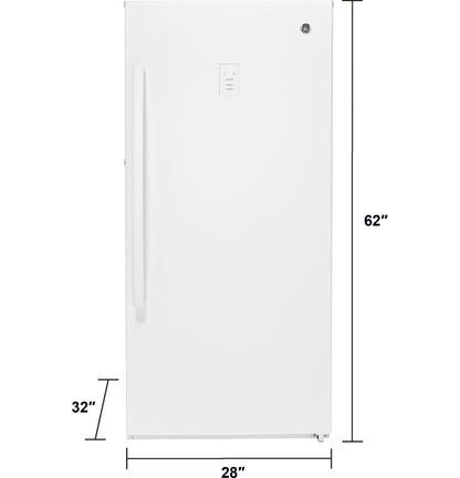 FUF14SMRWW GE® 14.1 Cu. Ft. Frost-Free Garage Ready Upright Freezer