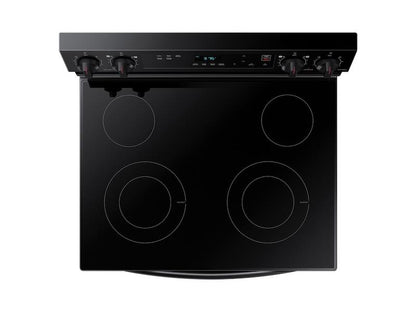 Samsung NE63A6111SB 6.3 cu. ft. Smart Freestanding Electric Range with Steam Clean in Black