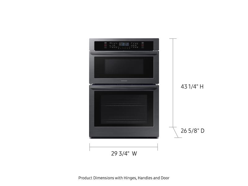 Samsung NQ70T5511DG 30" Microwave Combination Wall Oven with Wi-Fi in Black Stainless Steel