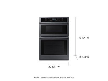 Samsung NQ70T5511DG 30" Microwave Combination Wall Oven with Wi-Fi in Black Stainless Steel