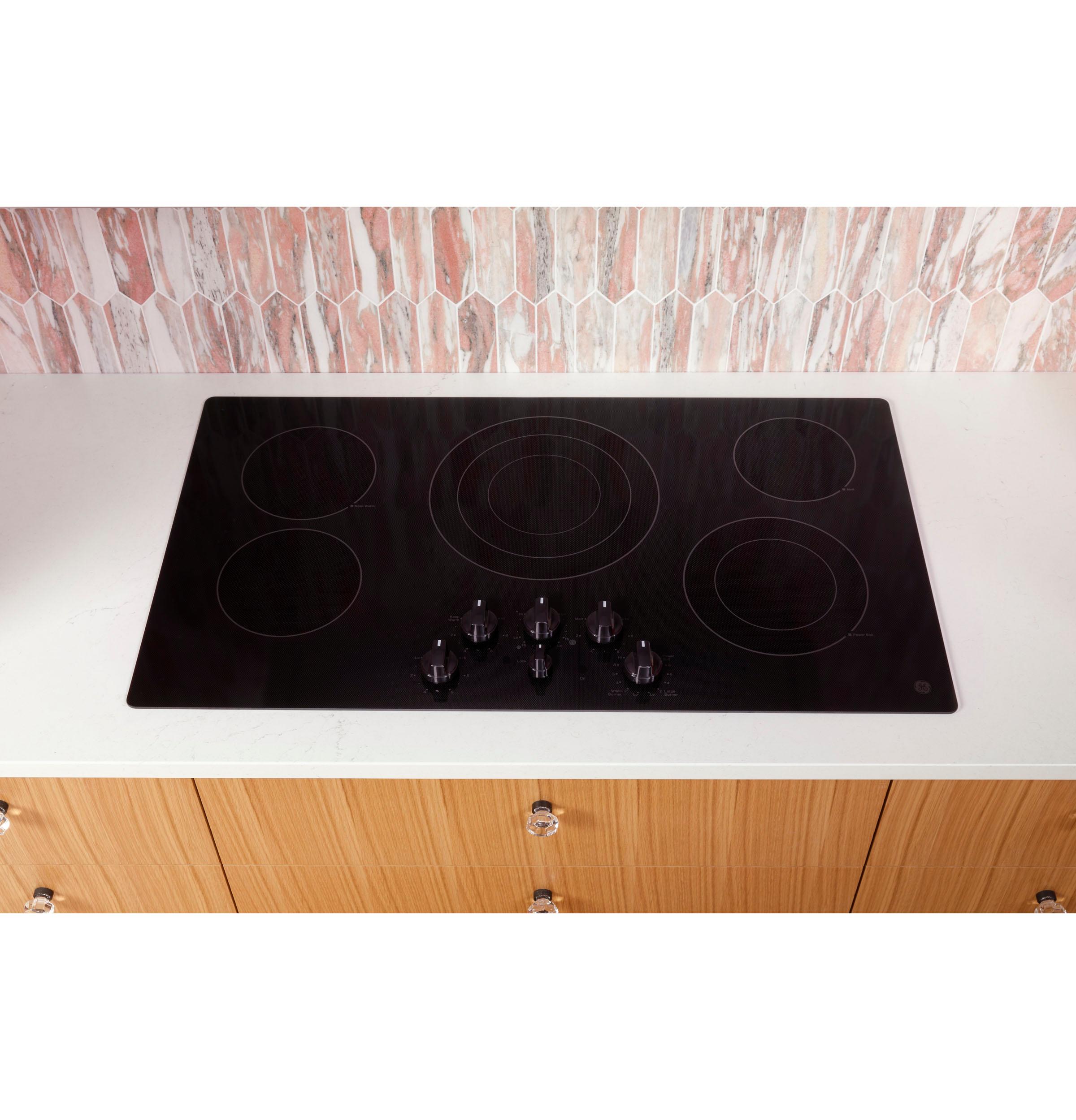 JEP5030DTBB GE® 30" Built-In knob Control Electric Cooktop