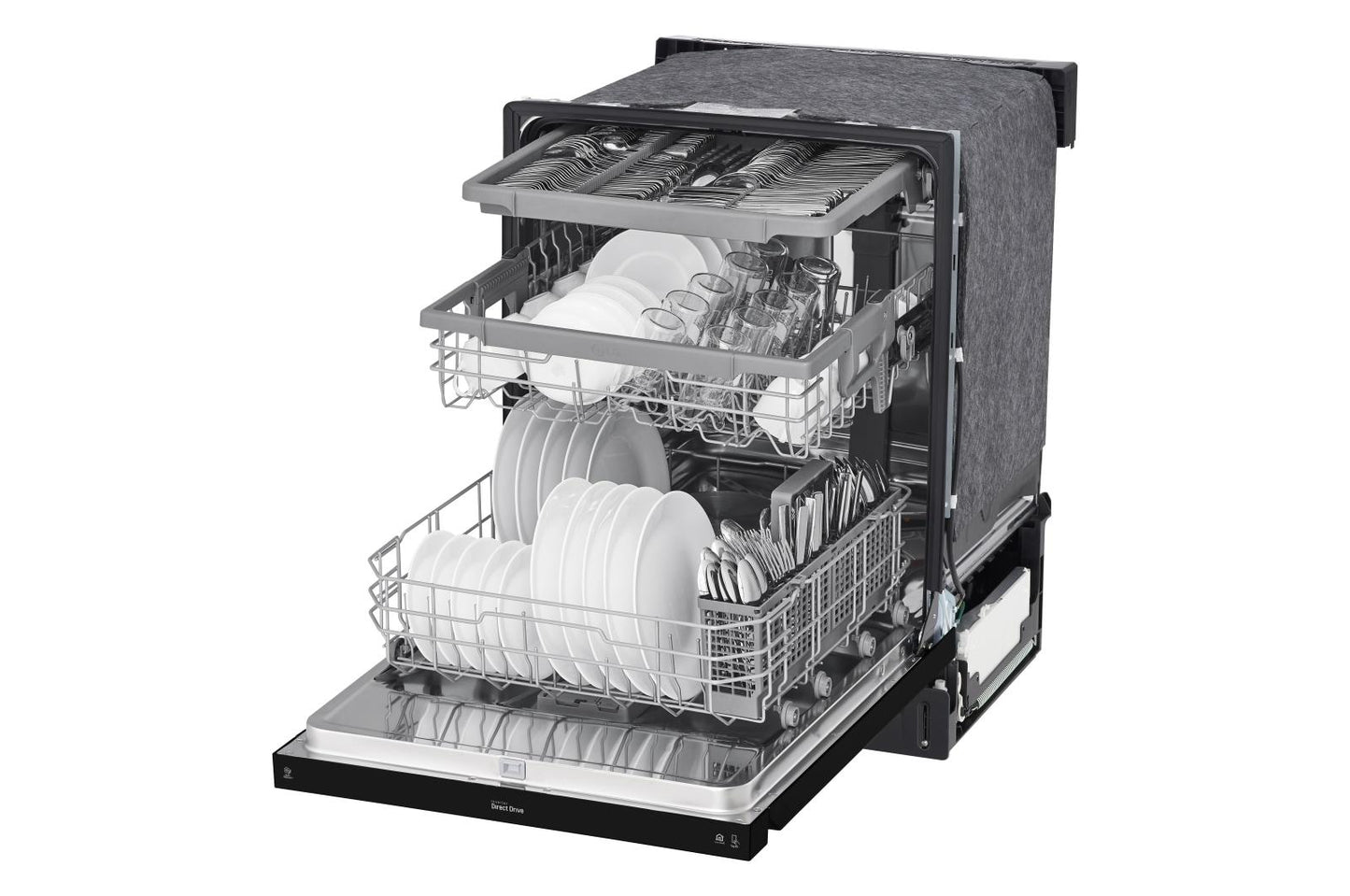 Lg LDFN4542B Front Control Dishwasher with QuadWash™ and 3rd Rack