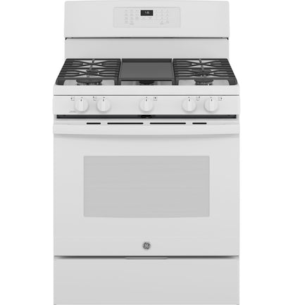 JGB735DPWW GE® 30" Free-Standing Gas Convection Range with No Preheat Air Fry