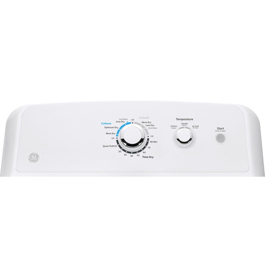 GTX33EASKWW GE 6.2 cu. ft. Capacity Electric Dryer with Up To 120 ft. Venting and Shallow Depth