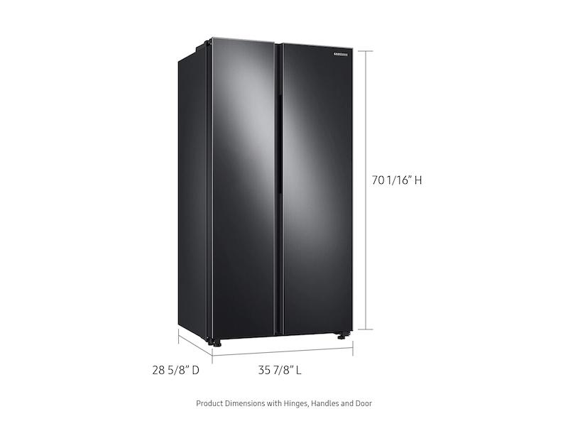 23 cu. ft. Smart Counter Depth Side-by-Side Refrigerator in Black Stainless Steel