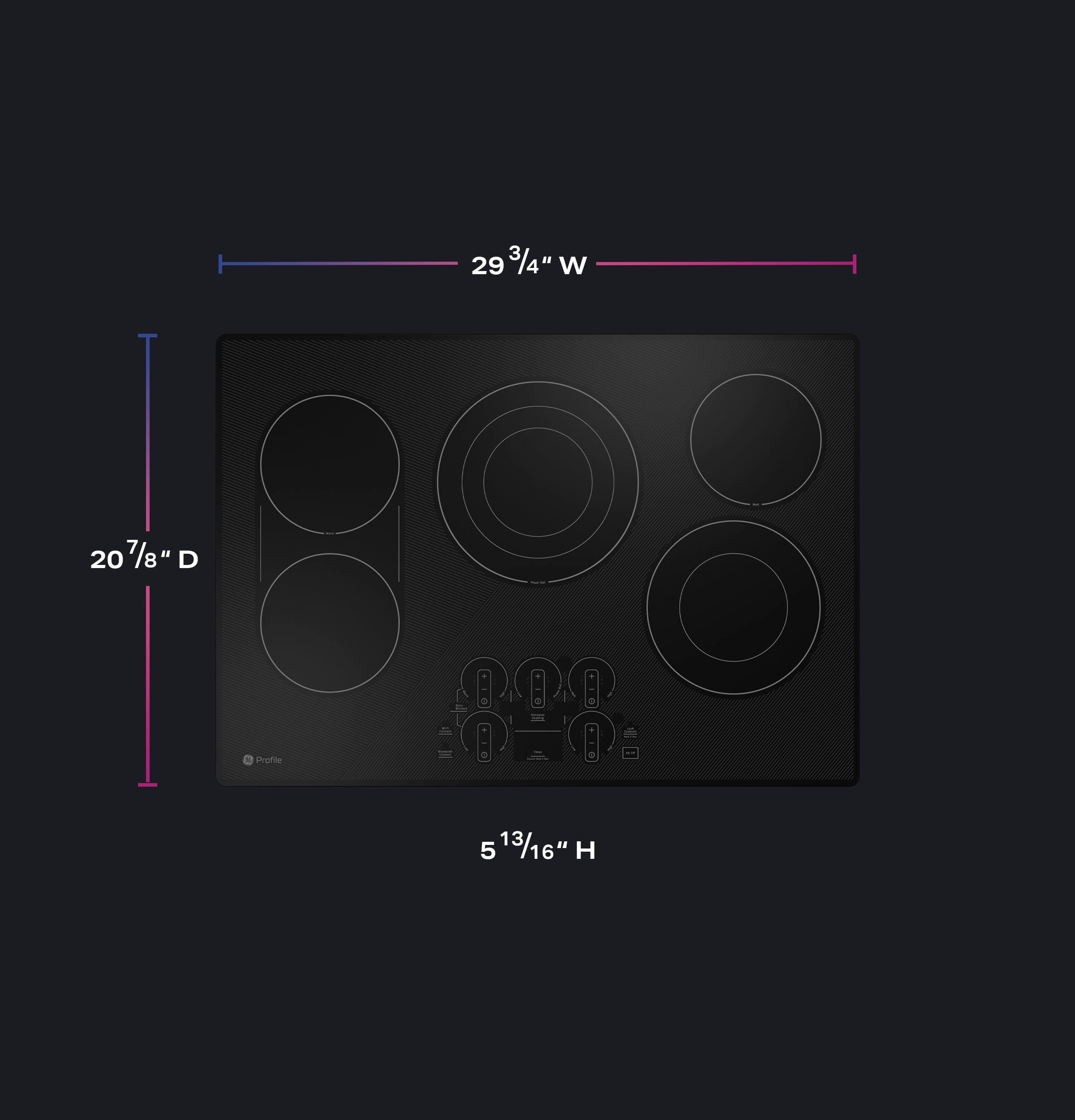 PEP9030DTBB GE Profile™ 30" Built-In Touch Control Electric Cooktop