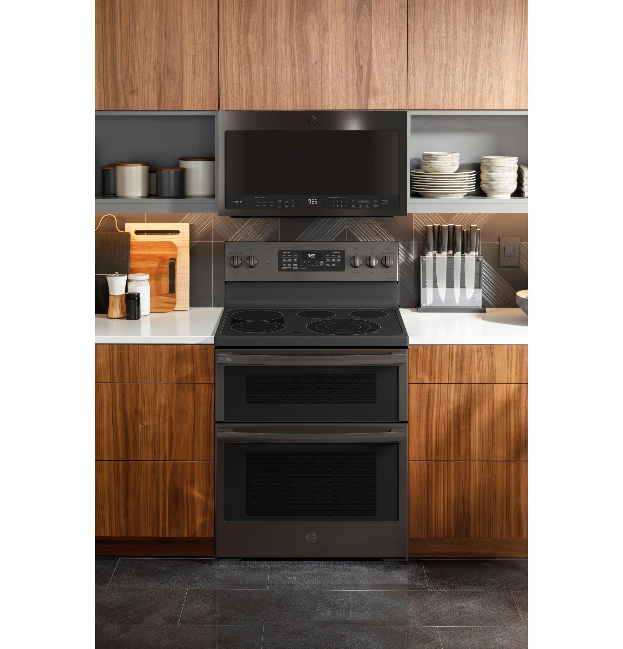 PB965BPTS GE Profile™ 30" Smart Free-Standing Electric Double Oven Convection Range with No Preheat Air Fry