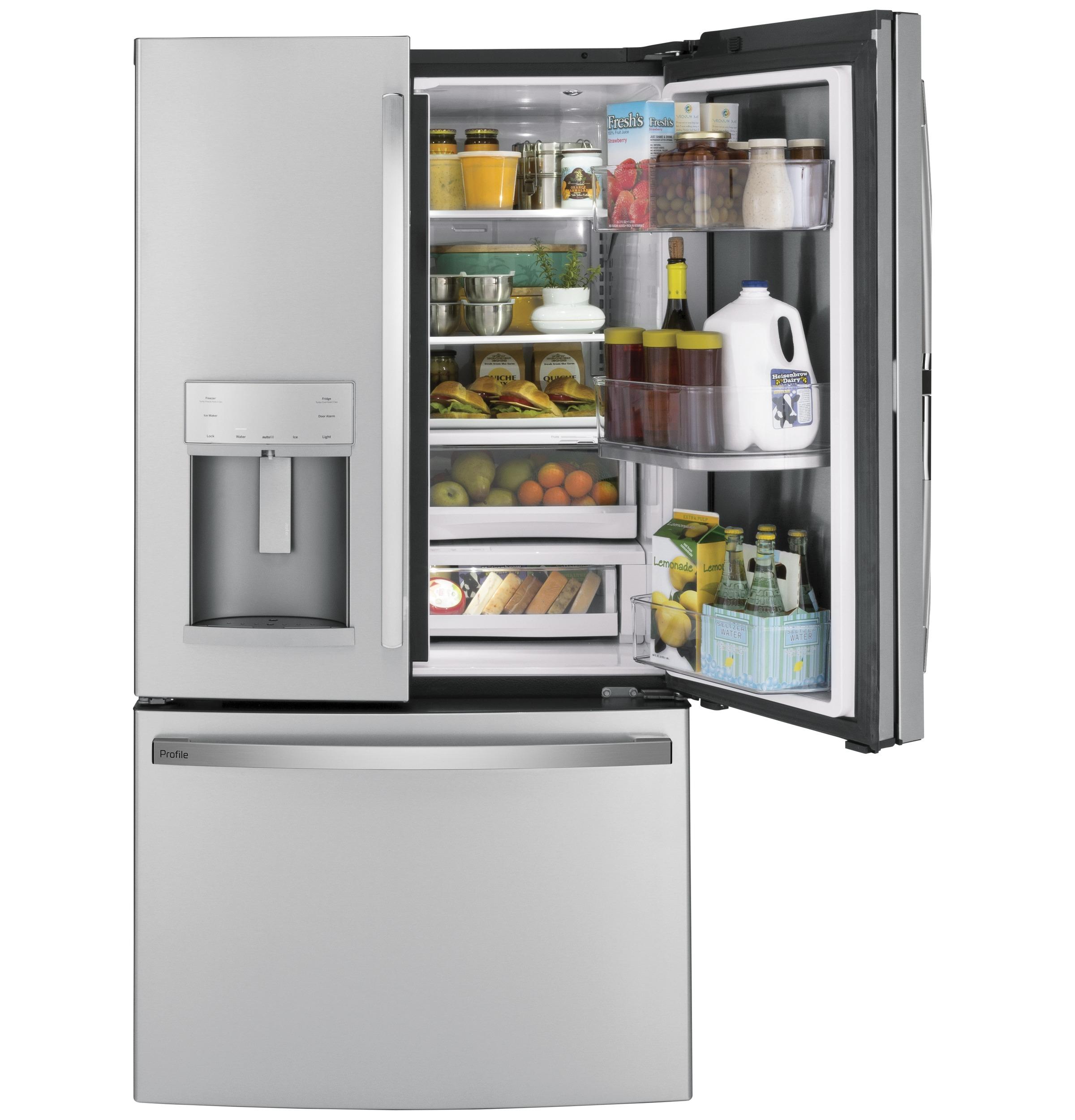 PFD28KYNFS GE Profile™ 27.7 Cu. Ft. Fingerprint Resistant French-Door Refrigerator with Door In Door and Hands-Free AutoFill